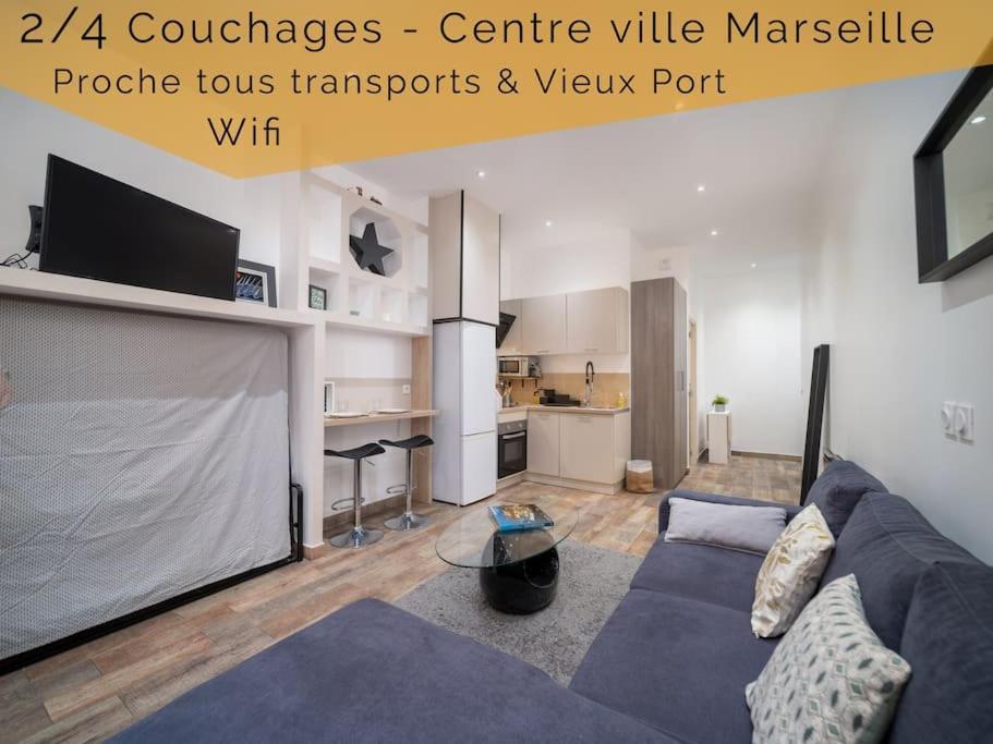 Appartement Tout Equipe 2 A 4 Couchages Au Coeur Du Vieux Port Марсель Экстерьер фото